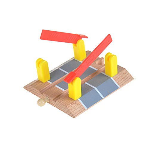 Aowa 1 Stück Holz Eisenbahn Zubehör Eisenbahn Crossing Bridge Zug Slot Track Spielzeug – Bild 3