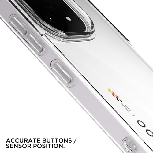 Image of Amazon Basics Back Cover for iQOO 15 5G PC + TPU Clear Transparent Raised Edges Shockproof Protective Phone Bumper Case (Transparent)
