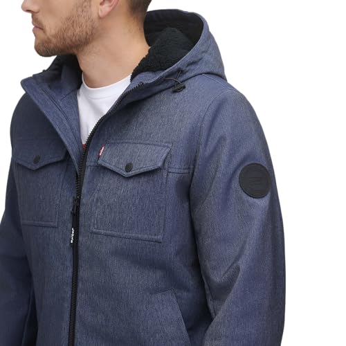 Image of Levi's Men's Soft Shell Two Pocket Hooded Trucker Jacket