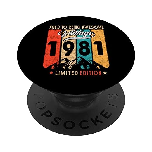 41 Años Vintage 1981 Edición Limitada 41 Cumpleaños PopSockets PopGrip Intercambiable