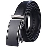 Lavemi Men's Real Leather Ratchet Dress Belt with Automatic Buckle,Elegant Gift Box(36-222760 Black...
