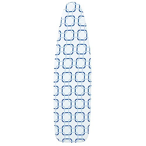 Household Essentials Arched T-Leg Ironing Board, Blue Geometric Pattern With Matching Feet #TOP3