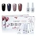 Elite99 Gel Nail Polish Set Soak Off UV LED Gel Polish with Top Coat Base Coat Nail Art Gift Box Set of 6 8ml C031
