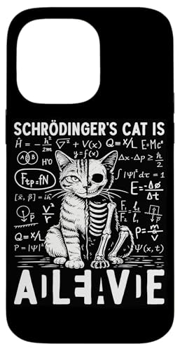 Schrodingers Cat Is Alive Dead �ʎq�����w �X�}�z�P�[�X iPhone 14 Pro Max �p