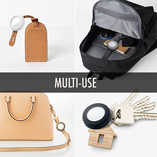 Sweet-Baby-Co-Airtag-Cat-Collar-or-Extra-Small-Dog-Collar-Holder-2-Pack-Fits-Half-Inch-Collars-for-Pet-Compatible-Apple-Air-Tag-Waterproof-GPS-Tracker-Case-Kitten-Cats-Dogs-WhiteGray