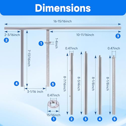 Barre de support étendue pour Tormek T8 T7 T4 avec réglage micro - 3