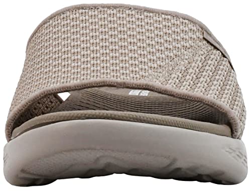Skechers Women's On-The- Go 600-Nitto Slide Sandal, Natural, 11 M US