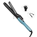 Ouiast Curling Iron 1.25 Inch Ceramic Tourmaline Coating Barrel, Hair Curling Wand with Anti-scald Insulated Tip, Dual Voltage, 265 ℉ - 430 ℉For All Hair Types