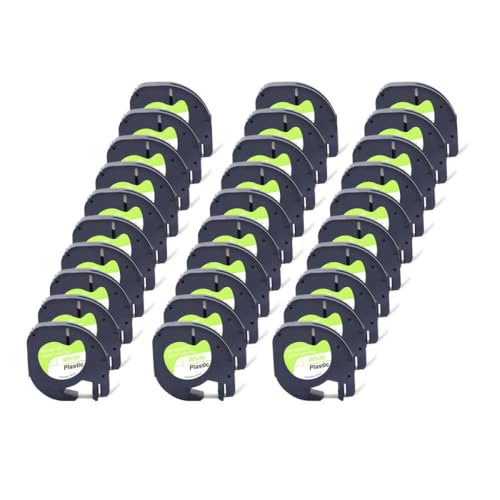 Ruban d'étiquettes compatible LT100H plastique blanc 12mm 91201 recharge imprimante