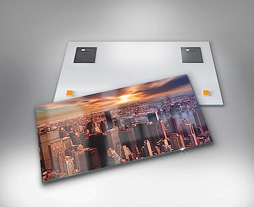 Tableau verre coloré durable Wallfluent 120x60cm contre murs ternes - 2
