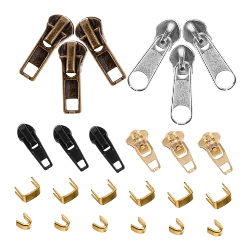 CORHAD 1 Set Zipper Pull Replacement Kit Zipper Repair Accessory for Jackets Coats and Backpacks Durable Easy Snap