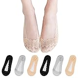 ❉ 【Neuartiges Design】: Unsere Frauen unsichtbare Spitzensocken mit speziellem Strickverfahren, viel neuartig, schön und elegant. Atmungsaktives, leichtes, dünnes, feuchtigkeitstransportierendes, schweißabsorbierendes Material bekämpft Fußgeruch, wodurch Ihre Füße den ganzen Tag trocken und frisch bleiben.