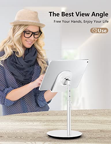 Ktrio Cell Phone Stand For Desk, Height Angle Adjustable Phone Holder, Taller Phone Tablet Stand Compatible With Iphone 14 13 12 Pro, 11 Pro Max, Xr, 8 Plus, Pad, Desk Accessories - Silver #TOP6