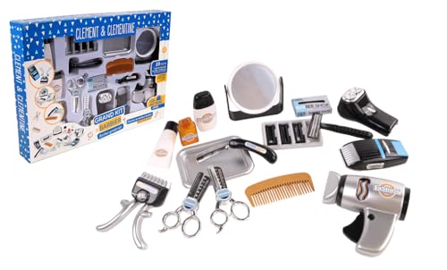 Set coiffeur Jeu d'imitation Barbier CLEMENT CLEMENTINE Tondeuse sèche cheveux rasoirs Dès - vue 5