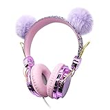 Diseño íntimo de auriculares: auriculares ajustables y brillantes con una diadema acolchada. Limitador de volumen integrado a 85 dB para proteger la audición de tu hijo.