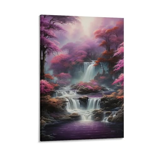 Cascades Murale Décoration Murale en toile pour créer un salon zen et nature