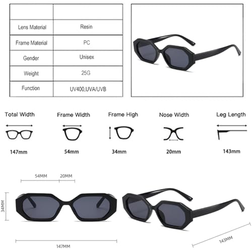 Fashion Small Polygon Sunglasses Women Jelly Color Gradient Shades Uv4002