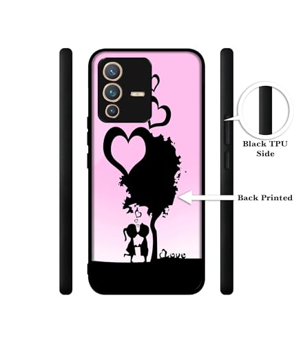 Image of Sweet Love Design Premium 2D Printed Metal Back Case Cover for Vivo V23 Pro 5G