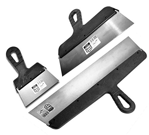 Proper Tools 3 PCS - DRYWALL TAPING, FILLING KNIFE, KNIVES, SCRAPER, PLASTERING SPATULA, SET