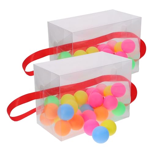 Jeux de société interactifs avec 20 balles de pong colorées et boîtes portables pour fête adulte
