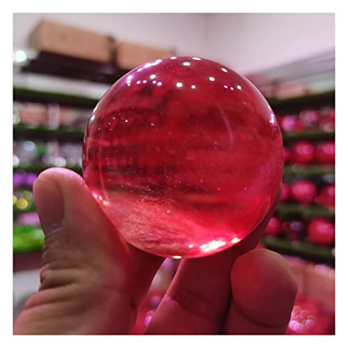 NWPNLXEA Piedra de Cristal 45-50 mm Esfera roja Natural Piedra de Cristal Cuarzo Decoración del hogar Regalos decoración de la habitación