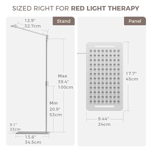 Red Light Therapy for Face and Body, 96 LEDs Curved Silicone Infrared Light Therapy with Stand and Belt, FSA HSA 660nm 850nm Dual Wave Lamp for Muscle Recovery, Skin Care & Sleep Improvement.