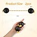 2 Pairs of Aslatuas Rhythmic Ball, Kashaka Shaker Instrument Classical African Shaker Rattle Hand Percussion for Kids Adults Weddings Parties Musical Class (Black)