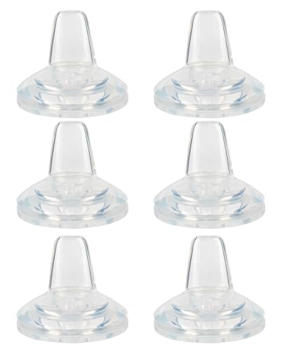 Sippy Spouts for Mam Baby Bottles, Soft 100% Silicone Sippy Cup Nipples, 6m+, Variable Flow, 6 Count