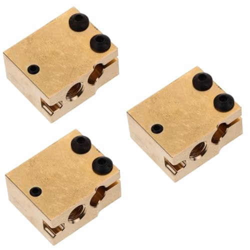 GLEAVI 3pcs Printer Heater Block Extruder Heat Block Aluminum Hotend Heating Compatible Sensors for Printer Tools