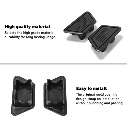 Linskip Replacement For Stake Pocket Cover Dodge Ram 1500 2500 2018 2019 2020 2021 2022 Rear Truck Bed Rail Stake Pocket Cover 2Pcs #TOP4
