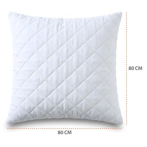 Amazinggirl Kopfkissen 80x80 cm - Kissen Allergiker Schlafkissen Polster Pillow Made in EU und Pillows for Sleeping 80 x 80 Bett Kissens für Schlafen Oeko-Tex Weiß