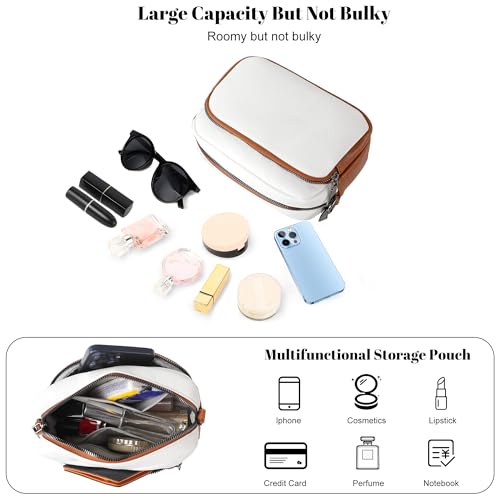Image of TANTOMI Small Crossbody Bag for Women, Vegan Leather Shoulder Bags for Women, Travel Purse with Adjustable Shoulder Strap