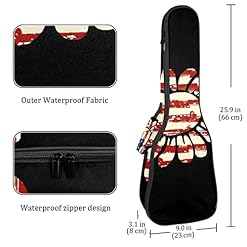 Housse pour ukulélé avec drapeau américain du tournesol pour ukulélé soprano ténor concert 68,4 cm 10 mm d’épaisseur… - Les Beatles, Paul McCartney, John Lennon, RIngo Starr, George Harrison Housse pour ukulélé avec drapeau américain du tournesol pour ukulélé soprano ténor concert 68,4 cm 10 mm d'épaisseur… – Image 4