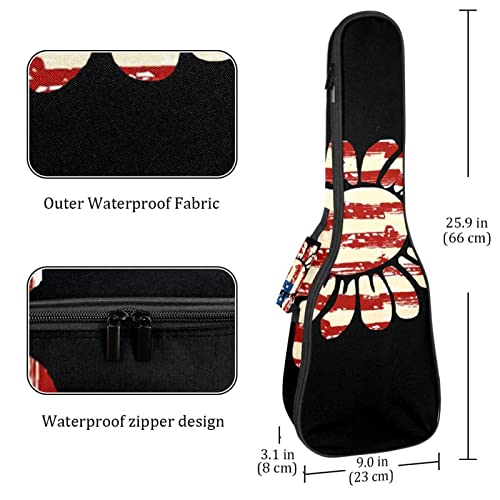 Housse pour ukulélé avec drapeau américain du tournesol pour ukulélé soprano ténor concert 68,4 cm 10 mm d’épaisseur… - Les Beatles, Paul McCartney, John Lennon, RIngo Starr, George Harrison Housse pour ukulélé avec drapeau américain du tournesol pour ukulélé soprano ténor concert 68,4 cm 10 mm d'épaisseur… – Image 5