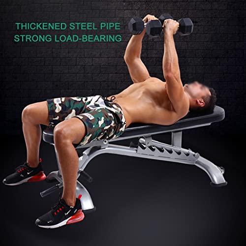 Halterbank 7 rugleuning verstelbaar zwart, Commerciƫle supine board sit-up fitnessapparatuur Home Buikspierbord Multifunctionele fitnessstoel Met rollen, gemakkelijk te verplaatsen, belastbaar 600kg - Image 5