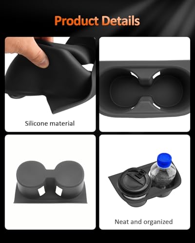 Image of CDEFG for 2023-2025 2026 Honda HR-V HRV Center Console Cup Holder Organizer Insert TPE Accessories