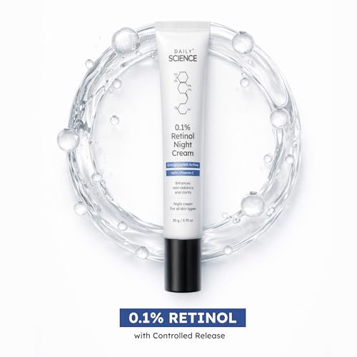 Image of 0.1% Retinol Night Cream with Vitamin C | Liposomal Encapsulated | Reduces Wrinkles & Fine Lines | Beginner-Friendly Anti-Ageing Cream | All Skin Types | 20 g