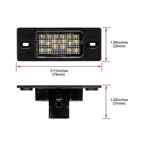 Luces matrícula coche led passat bora limusina luz placa auto 1999 2004 3