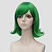 Probeauty Green Wig Short Curly Green Wig for Women New Movie Characters Halloween Cosplay Wigs