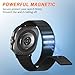 ZZDZZ Magnetic Band Compatible with Samsung Galaxy Watch Ultra 2/Ultra (2025/2024) Band 47mm, 22mm Silicone Sport Strap for Women Men, Black