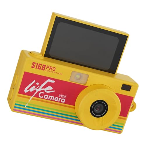 Cámara digital retro S168 para vlogs perfectos con pantalla giratoria de 180 grados