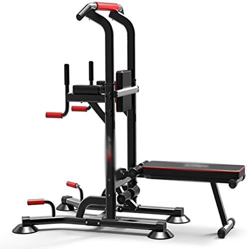 DXIN Pull Up Bar Station,Dip Station Free Standing,Multifunctional Pull Up Bar Free Standing,Gym Arm Training Fitness Equipment Weight Capacity 330lbs (Color : Black, Size : 86.629.590.5inches)
