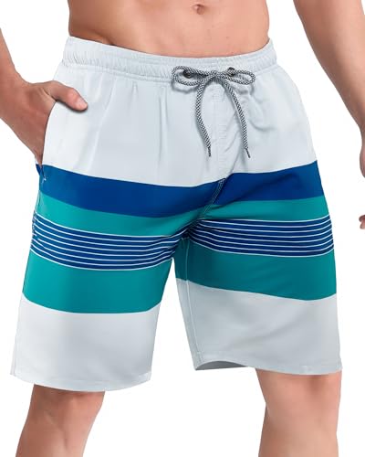 Image of BOJIN Mens Swim Trunks 9 inch Quick Dry Stretch Swim Shorts Mesh Lining Bathing Suits Swimwear Beach Shorts with Pockets