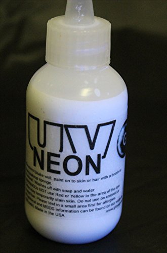 WHITE Body Paint UV Black Light Liquid Paint 2oz by GloMania USA