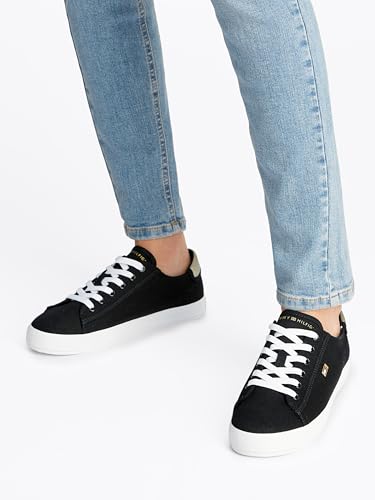 Miniatura 3 de Tommy Hilfiger Sneaker con Suela Vulcanizada Mujer Canvas Lace Up Elegante