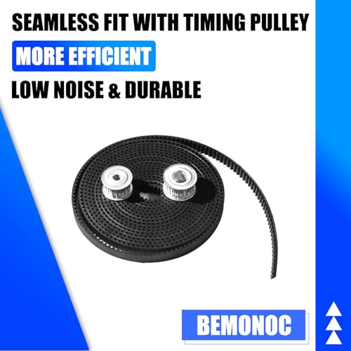 BEMONOC HTD 3M Open Ended PU Timing Belt Width 15mm for CNC Laser Engraving Machines Pack of 5Meters