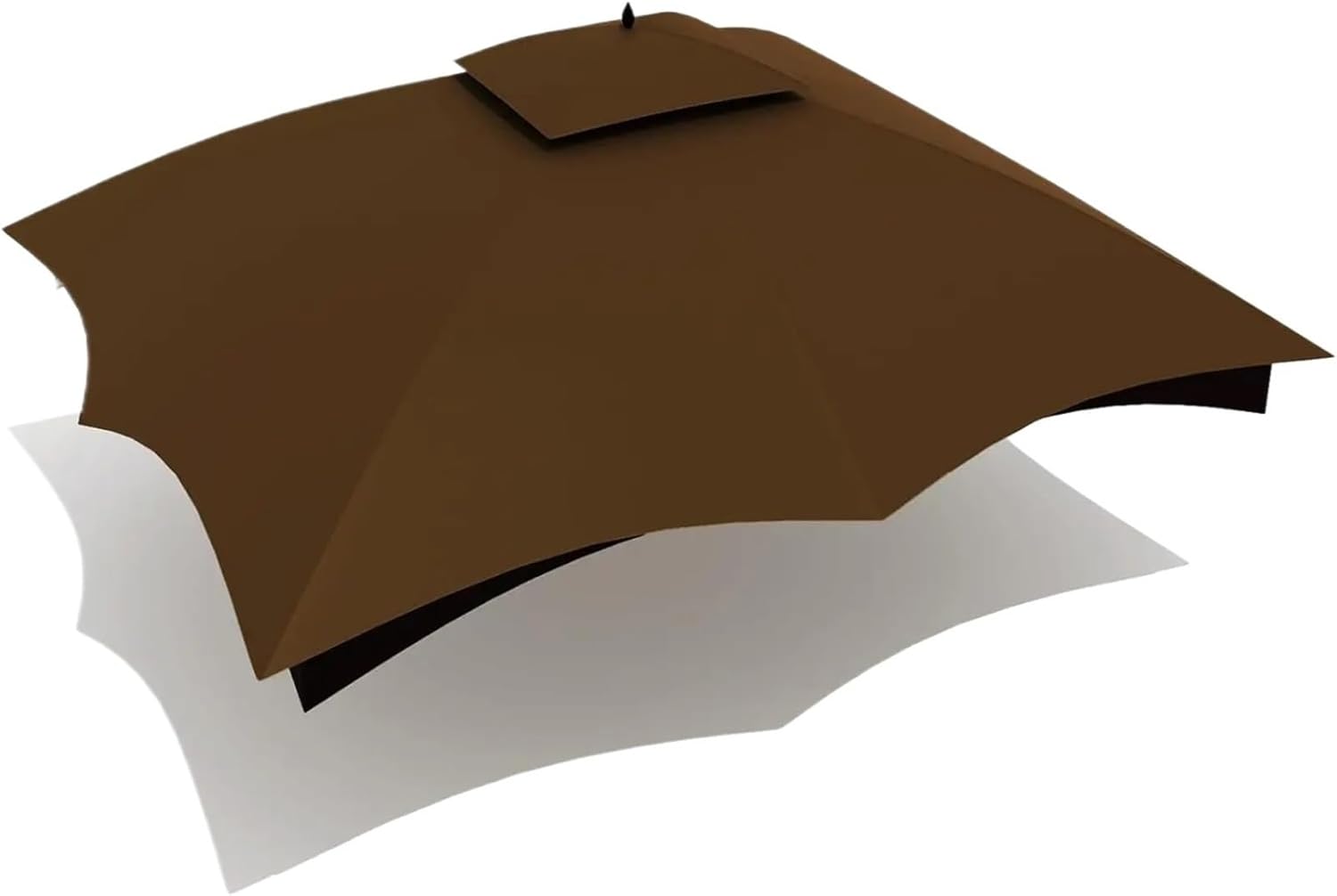 Gazebo Canopy Replacement Gazebo Replacement Canopy Top Cover 10X12 Double Tiered Roof(Brown)