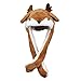 Produktbild Knowing Beweglichen Ohren Hut, Elch Lustiger Hut, Plüsch Hirsch Ohren Hut, Lustiger Plüschhut, für Cosplay Plüsch Attraktives Spielzeug Weihnachtsdekoration Geburtstagsgeschenk Hut, 30 x 63 cm