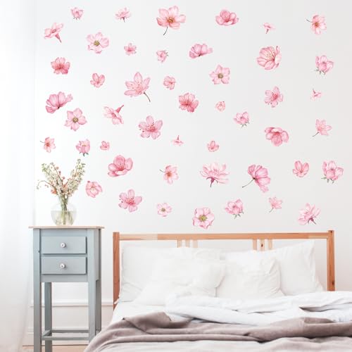 Ampia Versatilità: con l'aspetto squisito e fresco, questi adesivi con fiori di ciliegio possono essere incollati per decorare l'asilo nido, il soggiorno, la camera da letto, il corridoio, la stanza dei giochi, la cucina, la finestra, la porta e altro ancora, aggiungendo una sensazione decisamente elegante e rinfrescata.