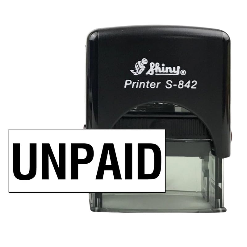 Stampcrafters Shiny S-842 UNPAID Self Inking Office Stationery Stamp Refillable Personalized Rubber Stamp.